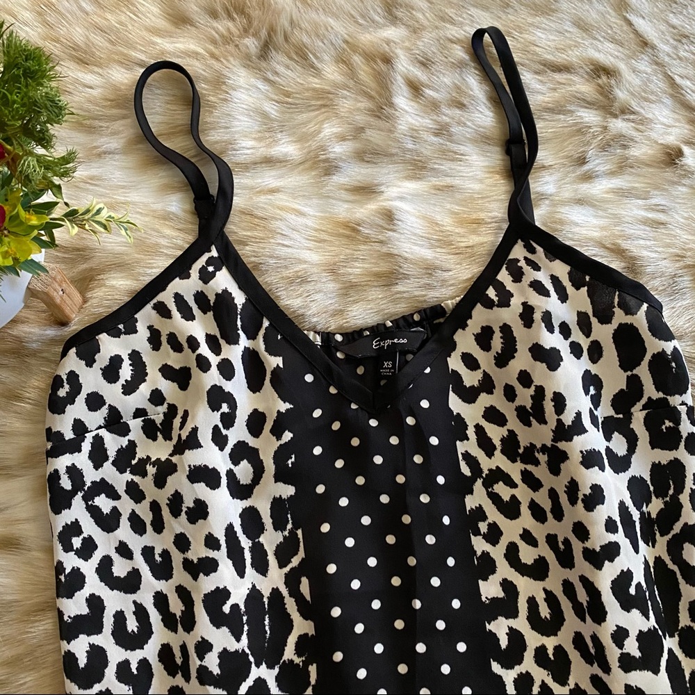 Express Silk Black & White Tank